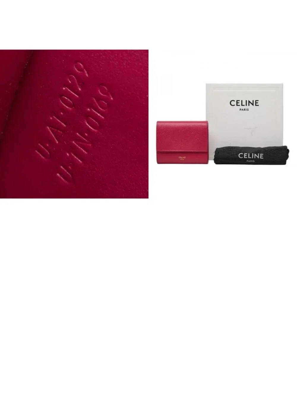 Celine Small Trifold Wallet Pink Leather